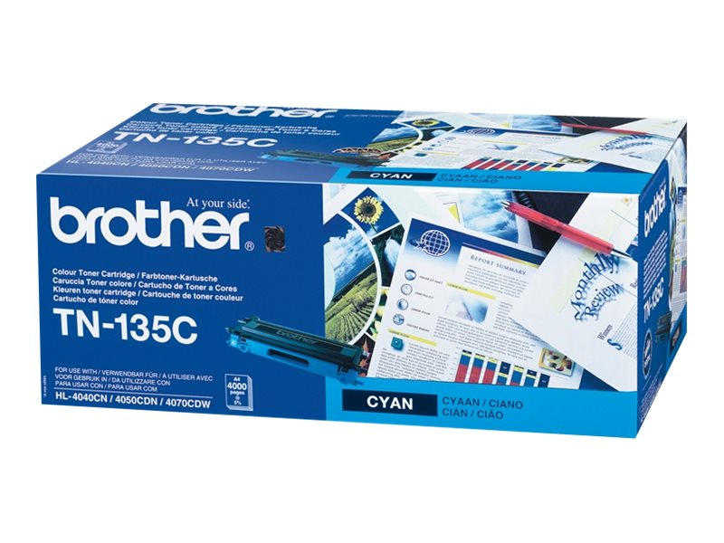 BROTHER TN-135 Toner cyan hohe Kapazität Vorderansicht