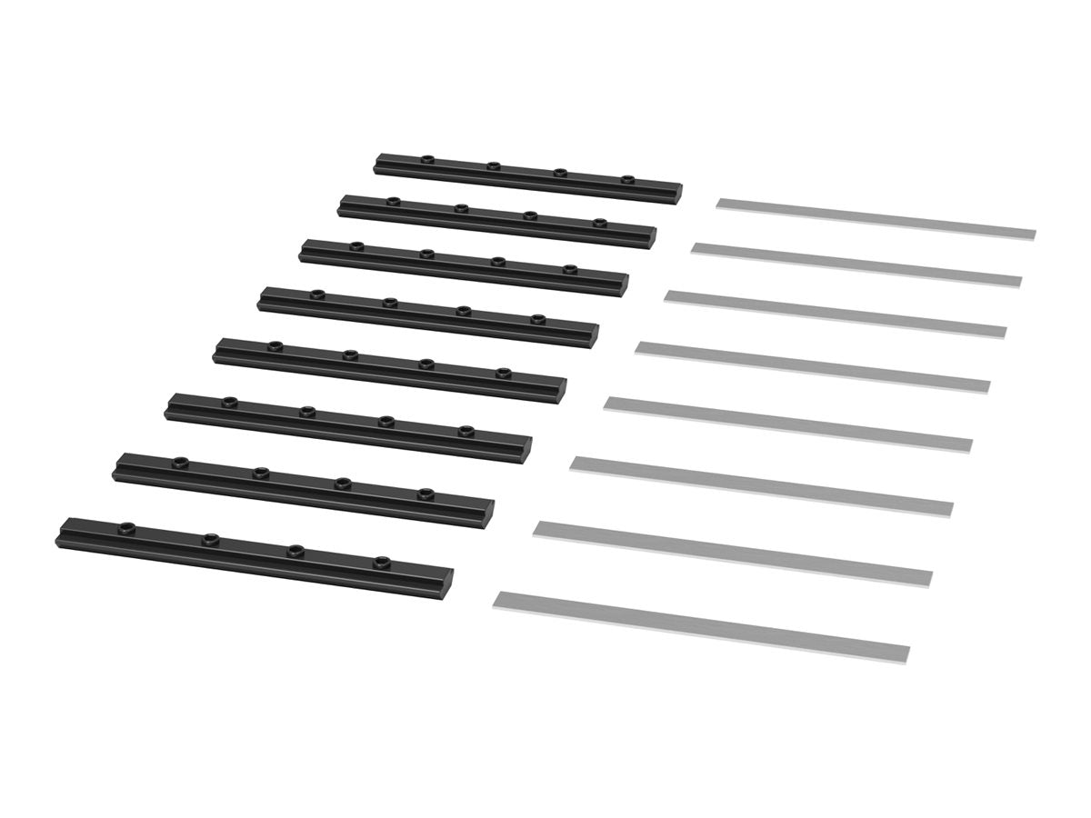 APC Straight Connector x8 Black - Vorderansicht