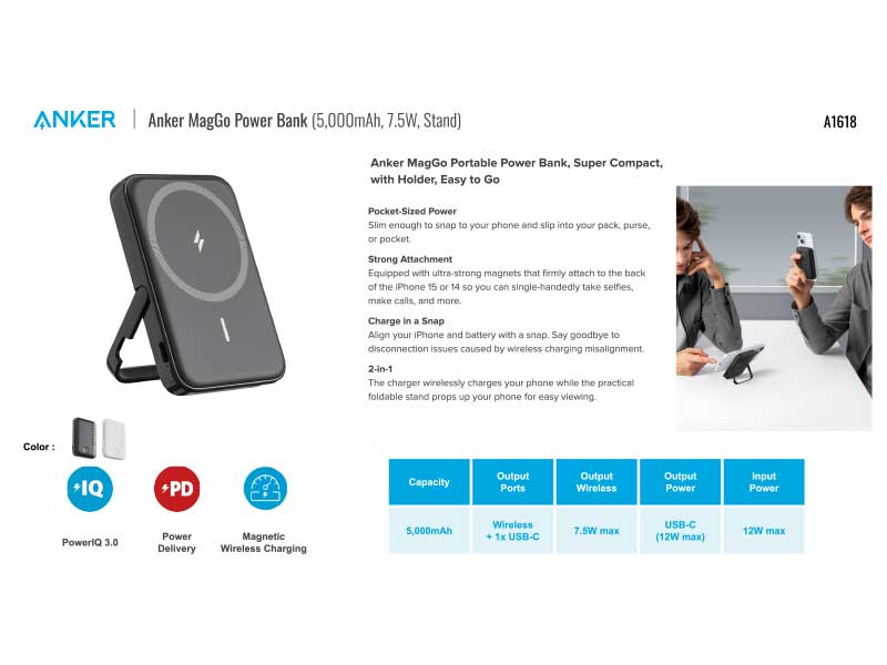 ANKER 322 MagGo wireless PowerBank in Benutzung