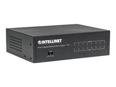 INTELLINET 8-Port PoE+ Gigabit Switch Seitenansicht