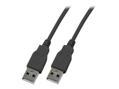 EFB USB2.0 Anschlusskabel Typ A Stecker auf Typ A Stecker Classic Schwarz 1m - Vorderansicht