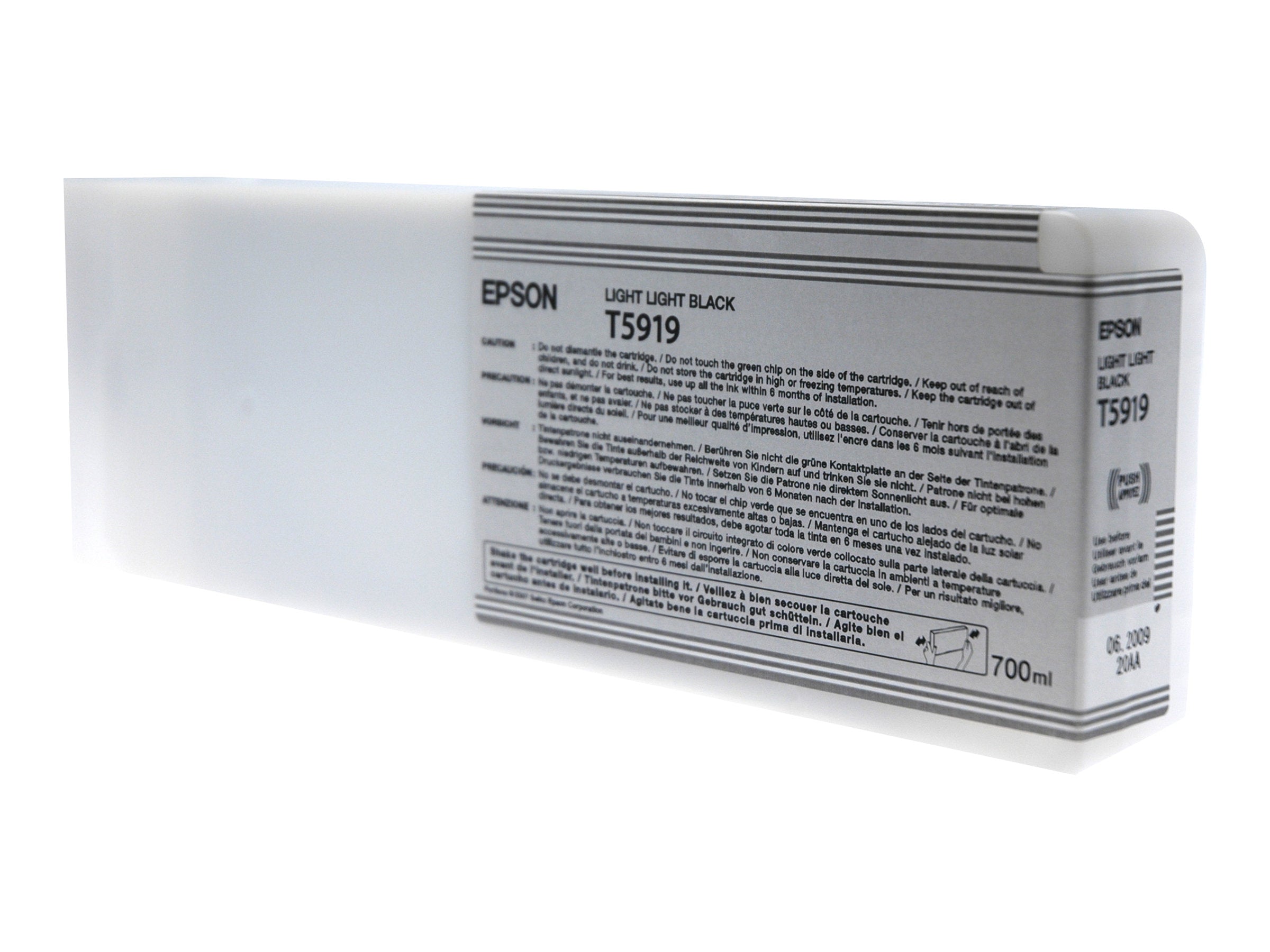 EPSON T5919 Tintenpatrone light light black Vorderansicht