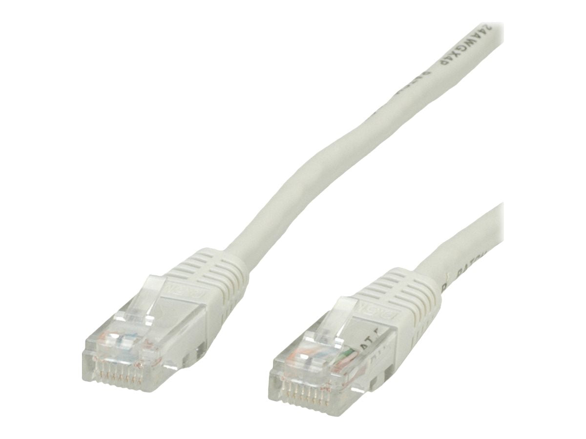 VALUE Patchkabel Kat.5e grau 2m - Vorderansicht