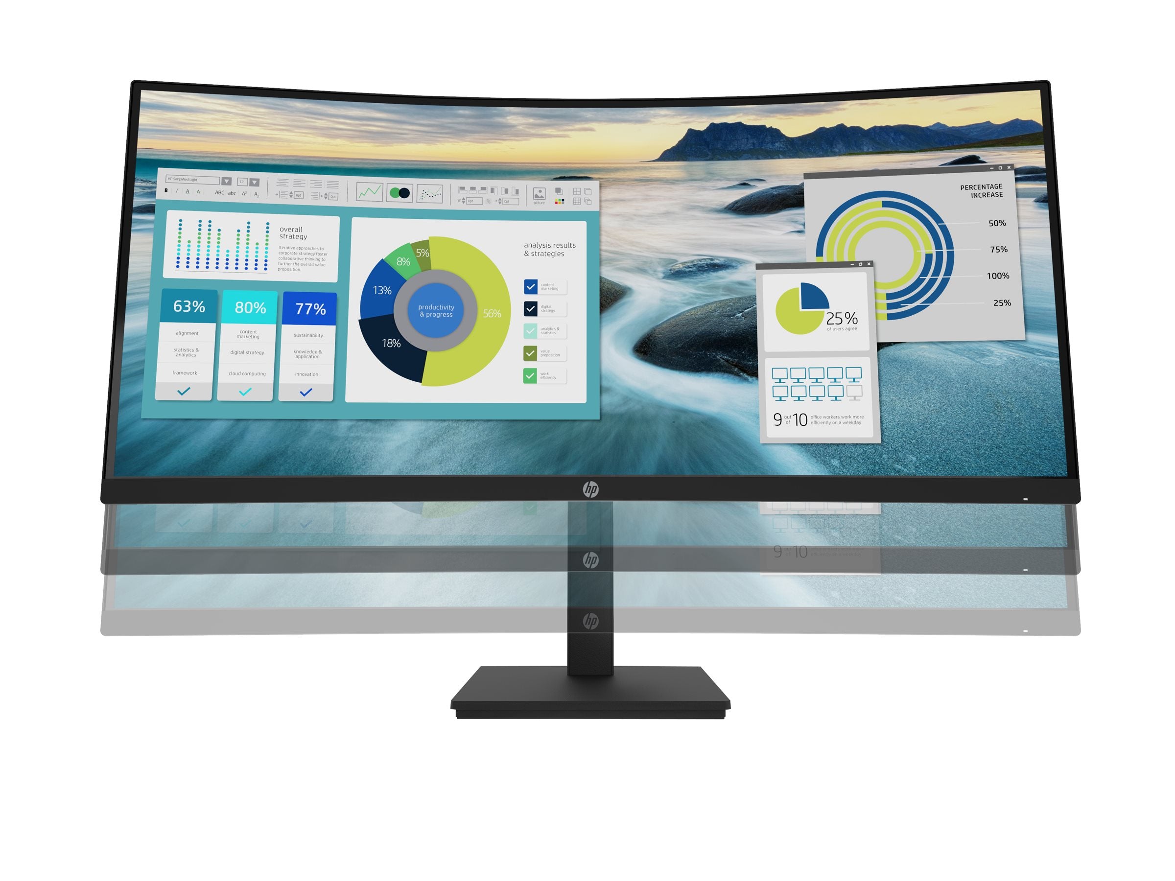 HP P34hc G4 Monitor Vorderansicht