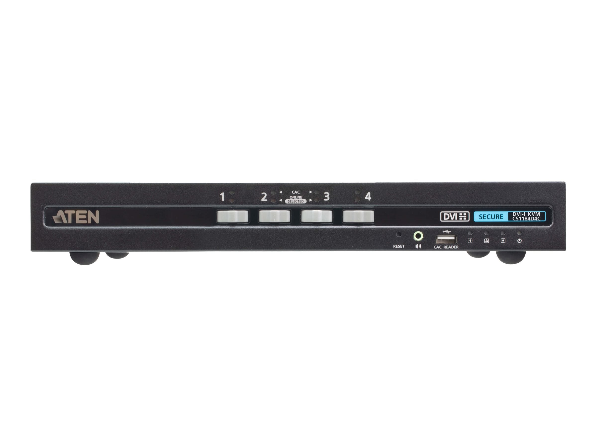 ATEN CS1184D4C 4-Port USB DVI Secure KVM Switch mit CAC - Vorderansicht