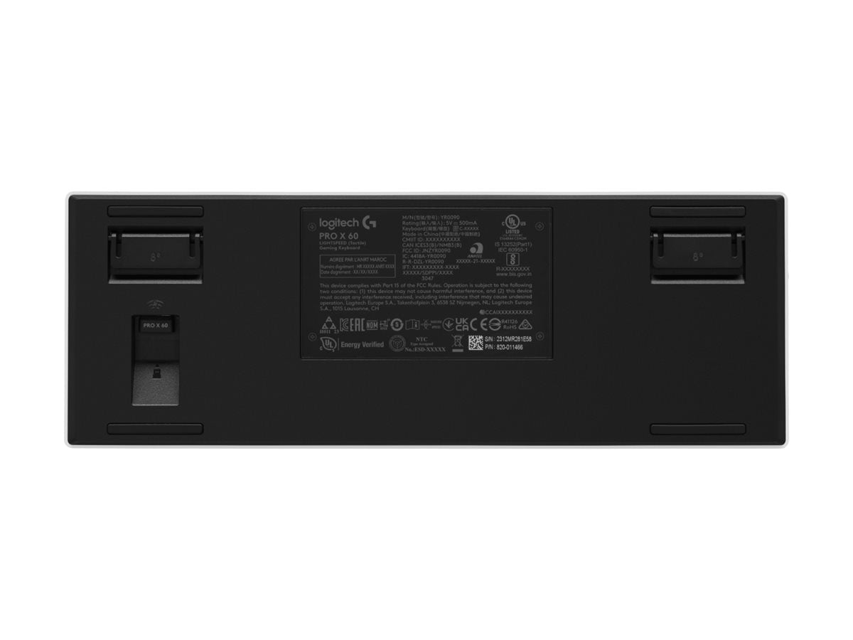 LOGITECH PRO X 60 LIGHTSPEED Wireless Gaming Keyboard Tactile - White - NORDIC-613 (PAN)