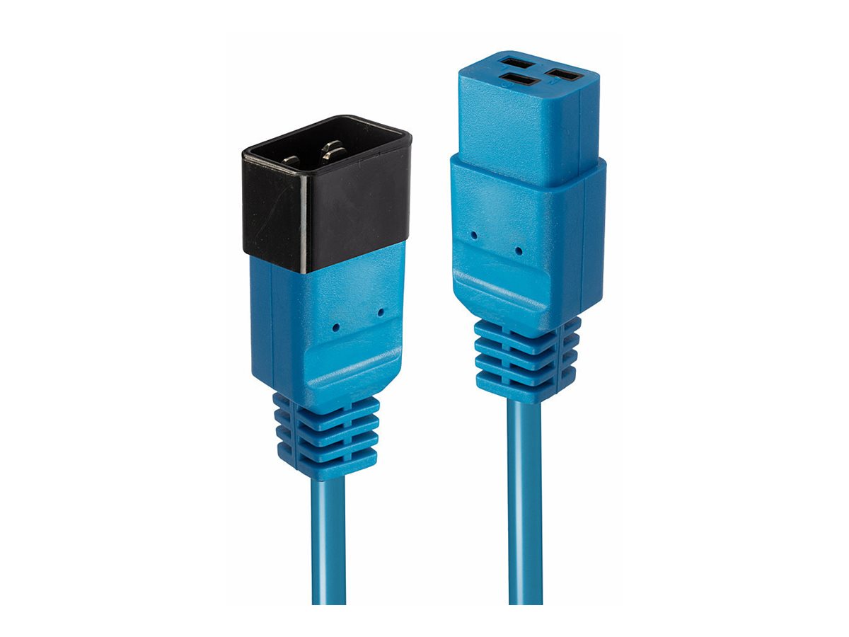 LINDY 3m IEC C19 auf IEC C20 Verl blau - Vorderansicht