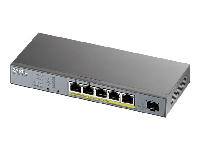 ZYXEL GS1350-6HP 6 Port managed CCTV PoE Switch Seitenansicht
