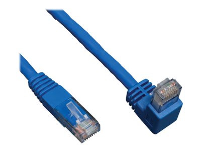 EATON TRIPPLITE Down-Angle Cat6 Gigabit Molded UTP Ethernet Cable RJ45 Right-Angle Down M to RJ45m Blue 5 ft. 1