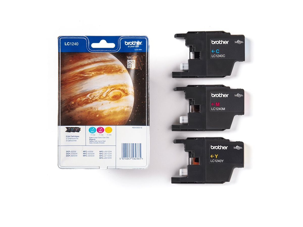 BROTHER LC1240RBWBPDR Rainbowpack Tintenpatrone Verpackung