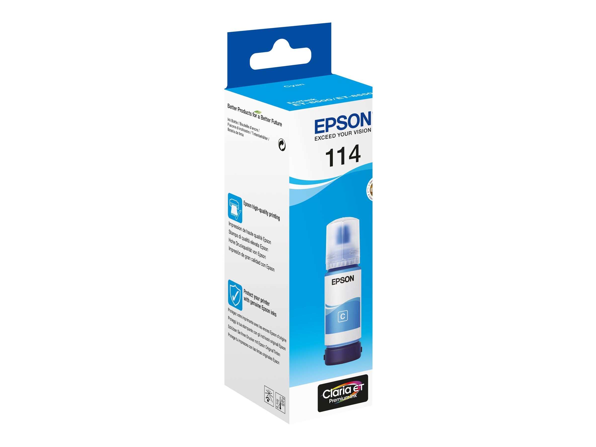 EPSON 1LB 114 EcoTank Cyan Nachfülltinte Verpackung
