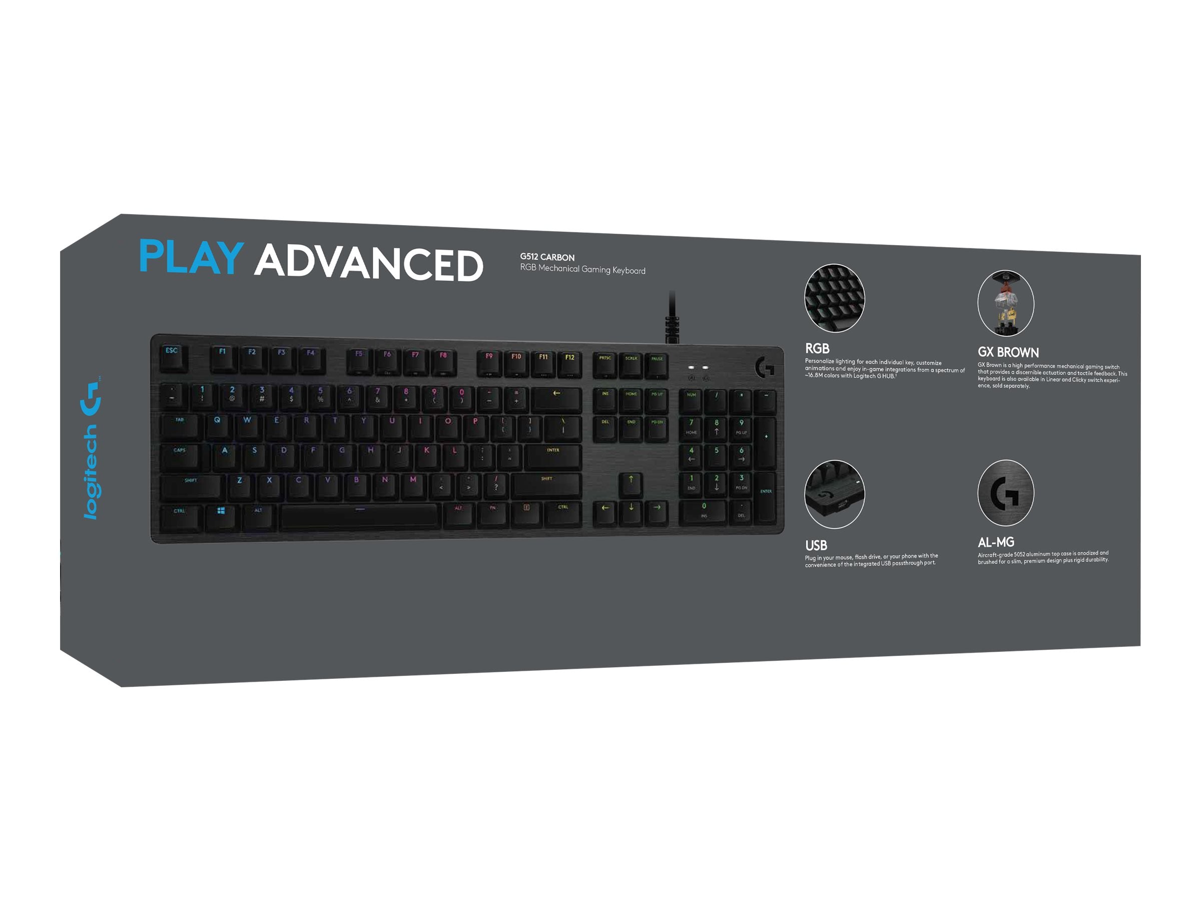 LOGITECH G512 CARBON LIGHTSYNC RGB Gaming Tastatur - Verpackung