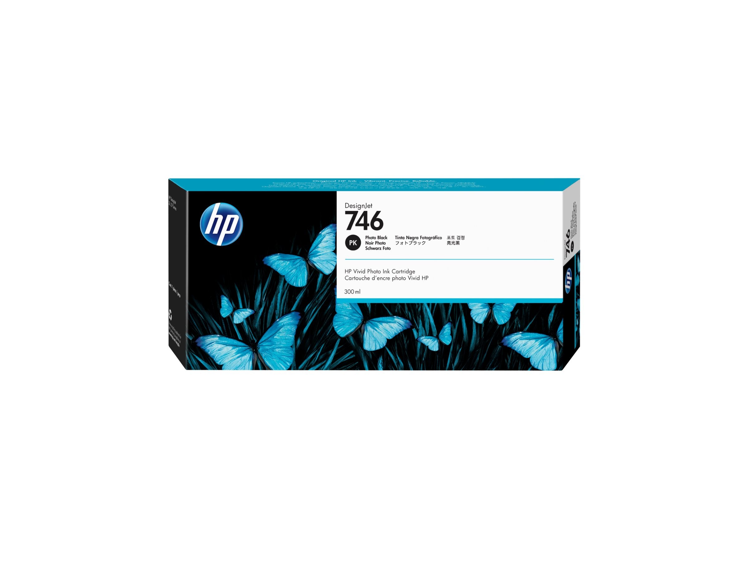 HP 746 300-ml Photo Black Ink Cartridge Vorderansicht