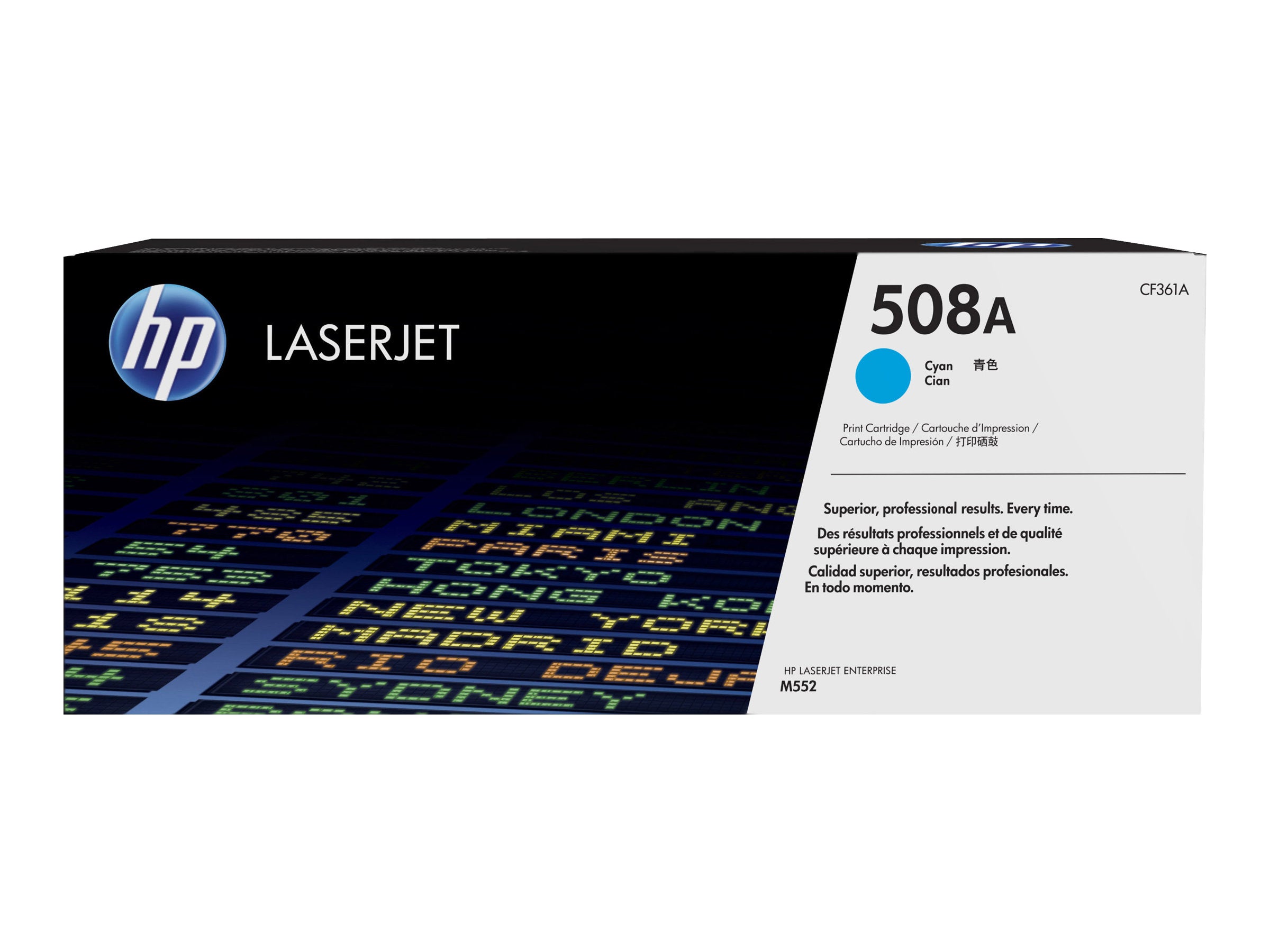 HP 508A Toner cartridge CF361A cyan Seitenansicht