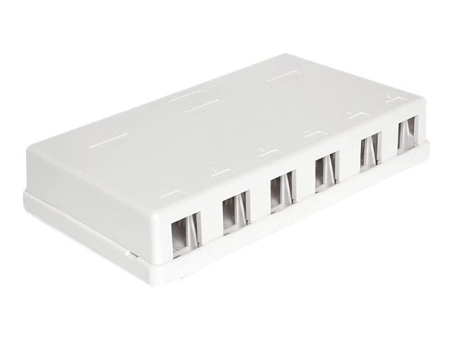 DELOCK Keystone Leergehäuse 6 Port - Vorderansicht