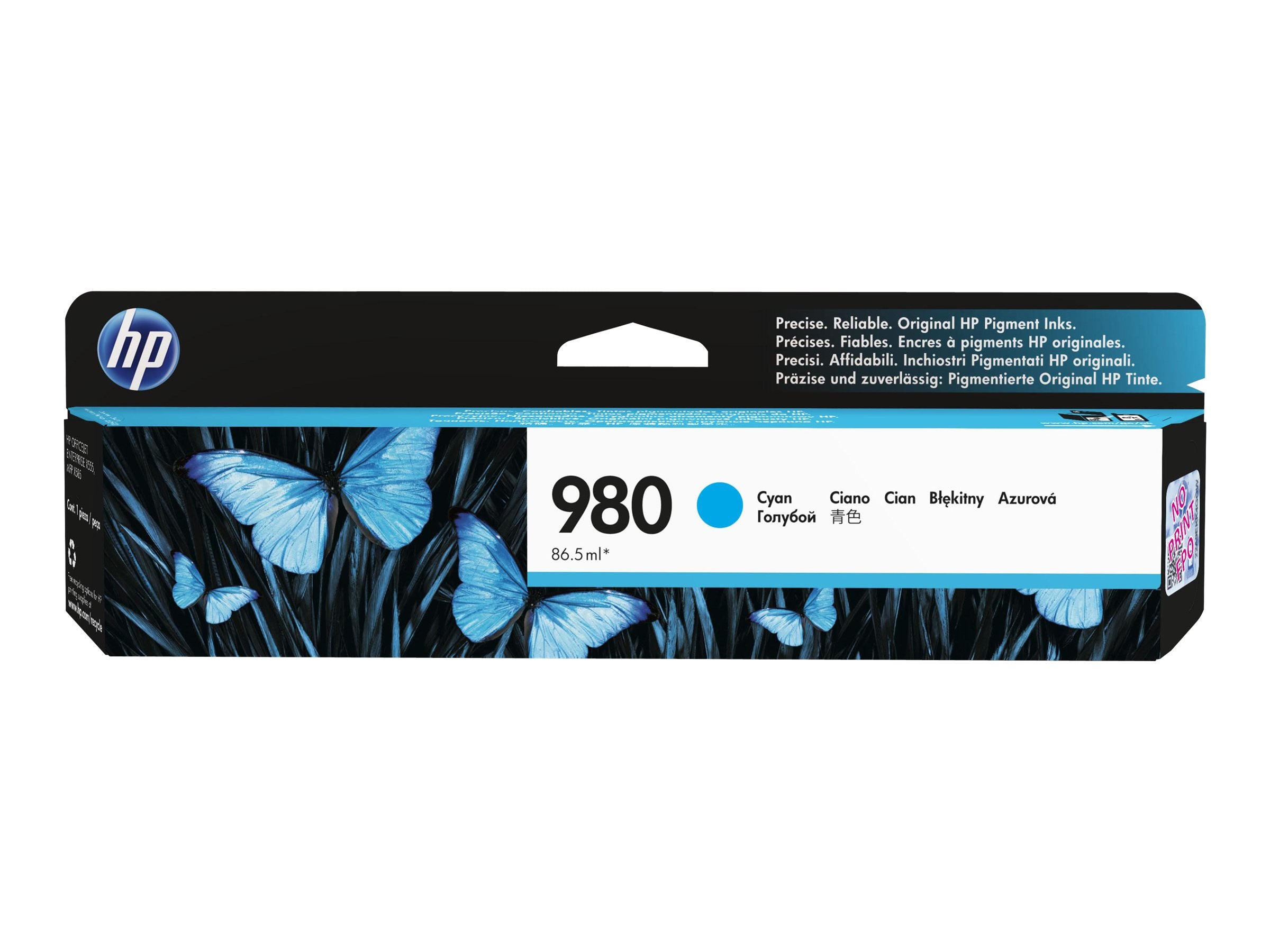 HP 980A Original Tinte cyan Vorderansicht
