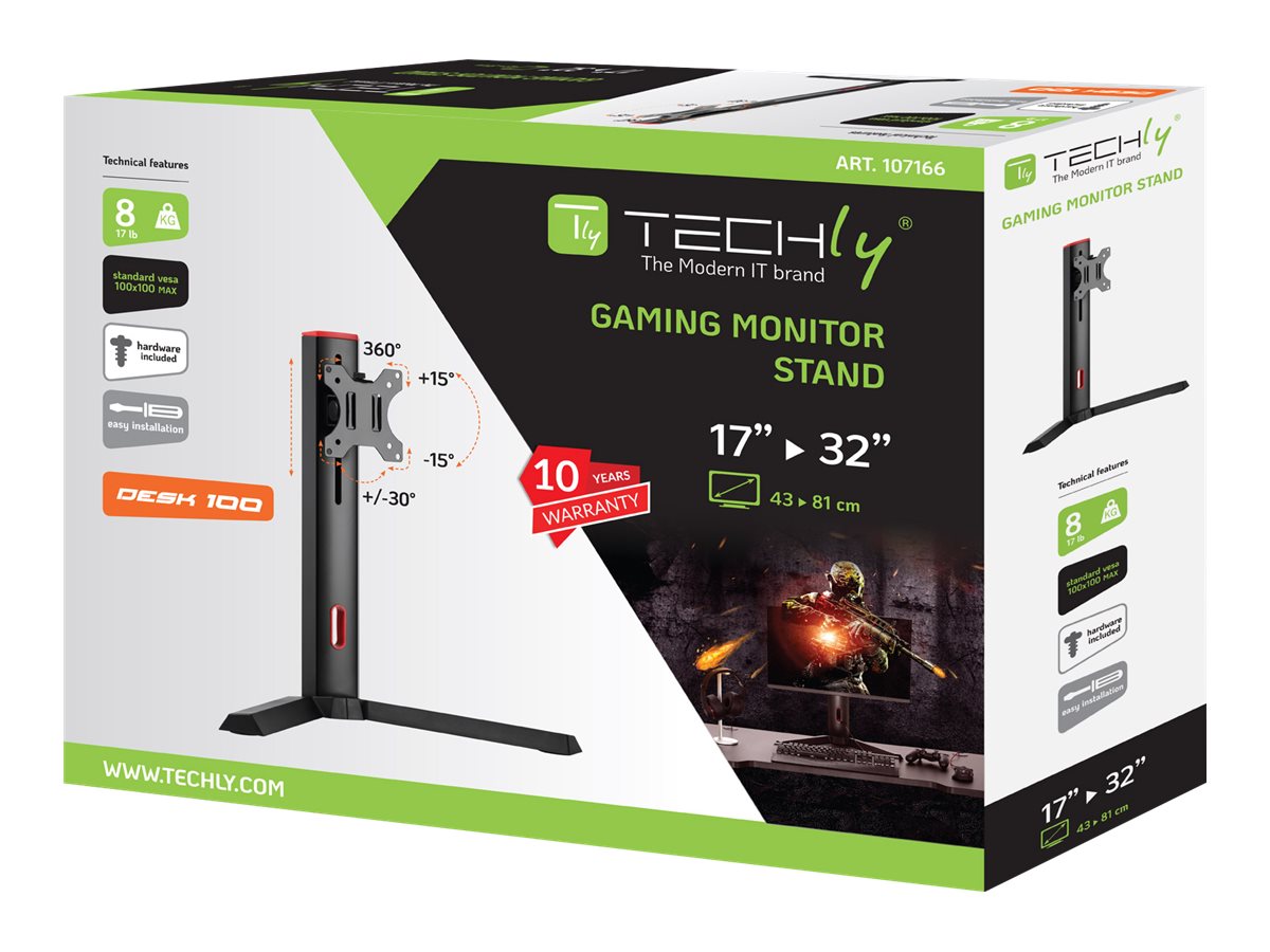 TECHLY Schreibtischhalterung für 1 Gaming Monitor 17-32 Zoll - Verpackung