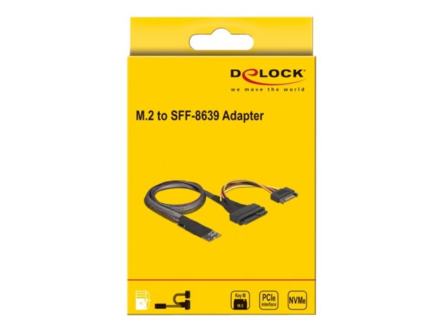 DELOCK M.2 Key M zu U.2 SFF-8639 NVMe Adapter Verpackung