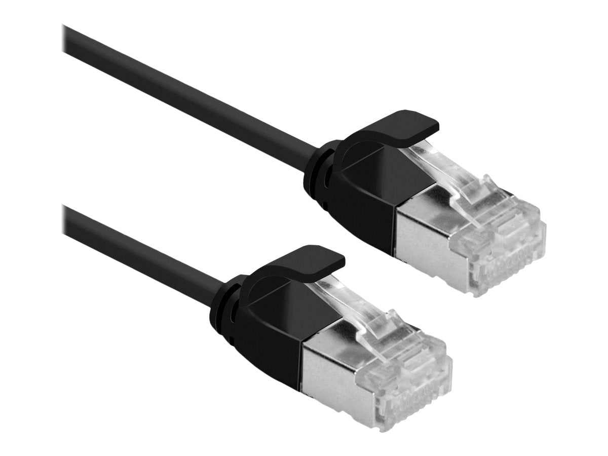 ROLINE GREEN U/FTP Patchkabel Kat.6A Class EA LSOH slim schwarz 5m - Vorderansicht