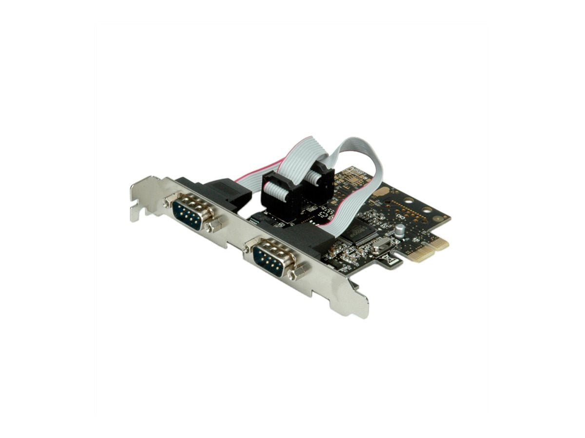 VALUE PCI-Express-Karte Seriell RS232 D-Sub 9 2 Ports Vorderansicht