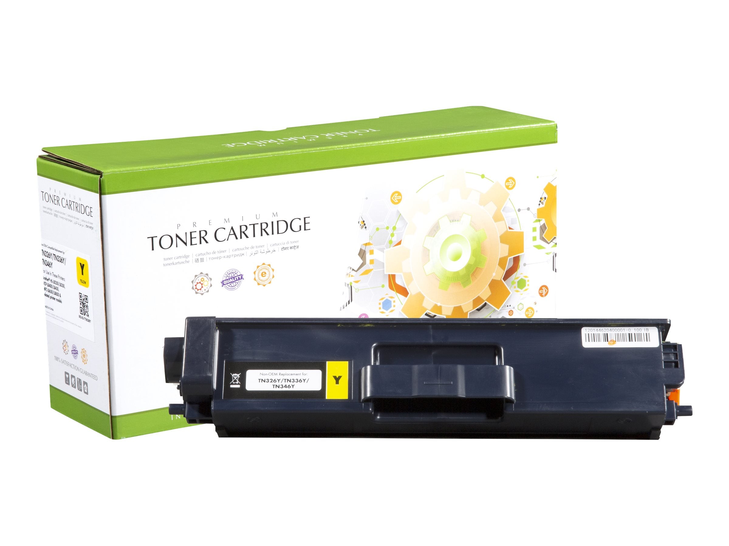 STATIC Tonerpatrone Brother TN-326Y/TN-336Y gelb - Vorderansicht