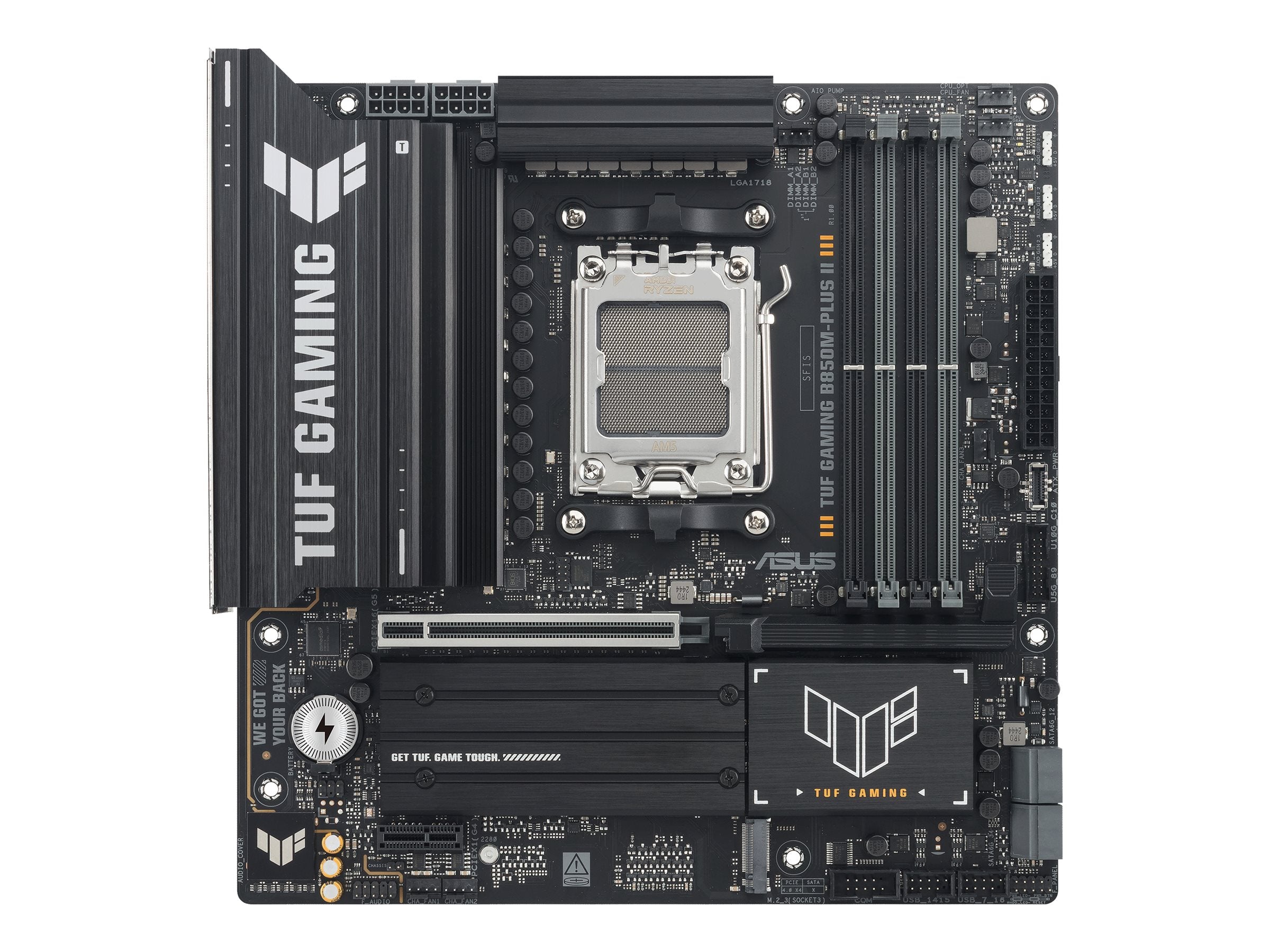 ASUS TUF GAMING B850M-PLUS II Motherboard Vorderansicht