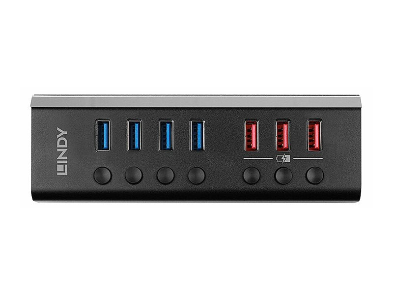 LINDY 4 Port USB 3.0 Hub Anschlussansicht