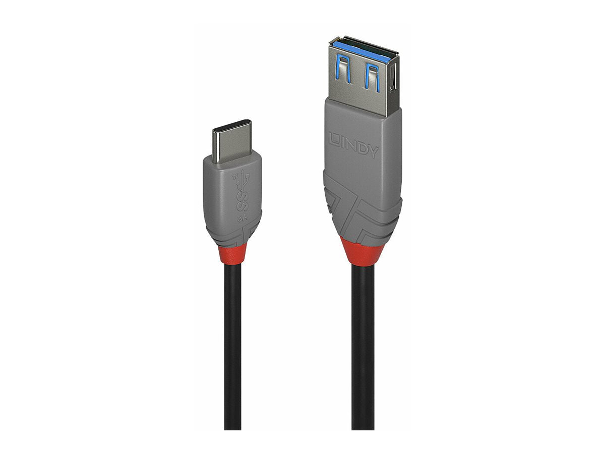 LINDY 0,15m USB 3.1 Typ C an A Adapterkabel Vorderansicht