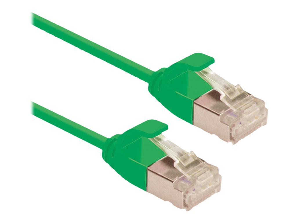 ROLINE U/FTP DataCenter Patchkabel Kat 6A Class EA LSOH slim grun 0,15m - Detailansicht