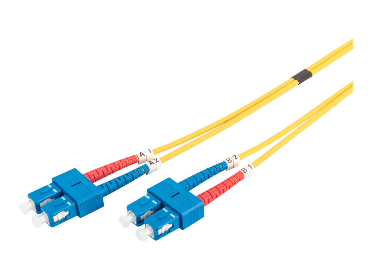 DIGITUS LWL Patchkabel SC zu SC OS2 Singlemode 09/125 m Duplex, Detailansicht