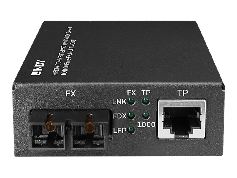 LINDY Media Converter SC 1000 Base-FX, Multimode - Anschlussansicht