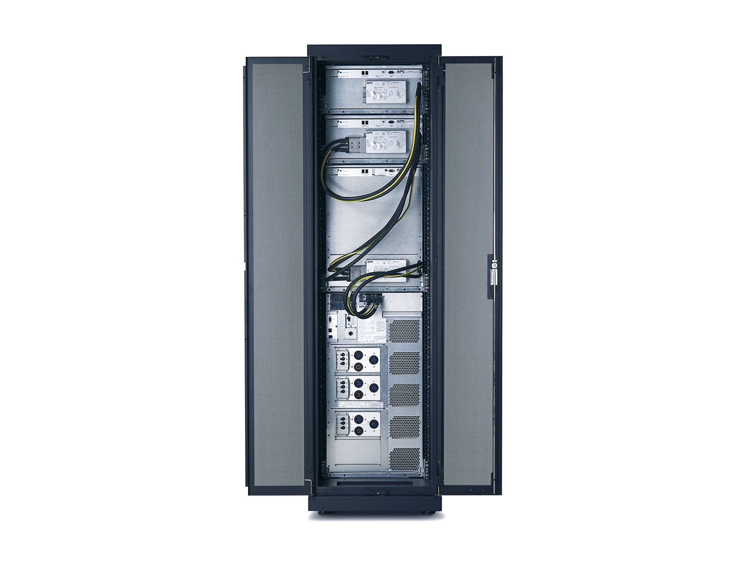 Detailansicht der Anschlüsse des APC Extended Run Power array cabinet rack-mountable AC 230V 13U Black