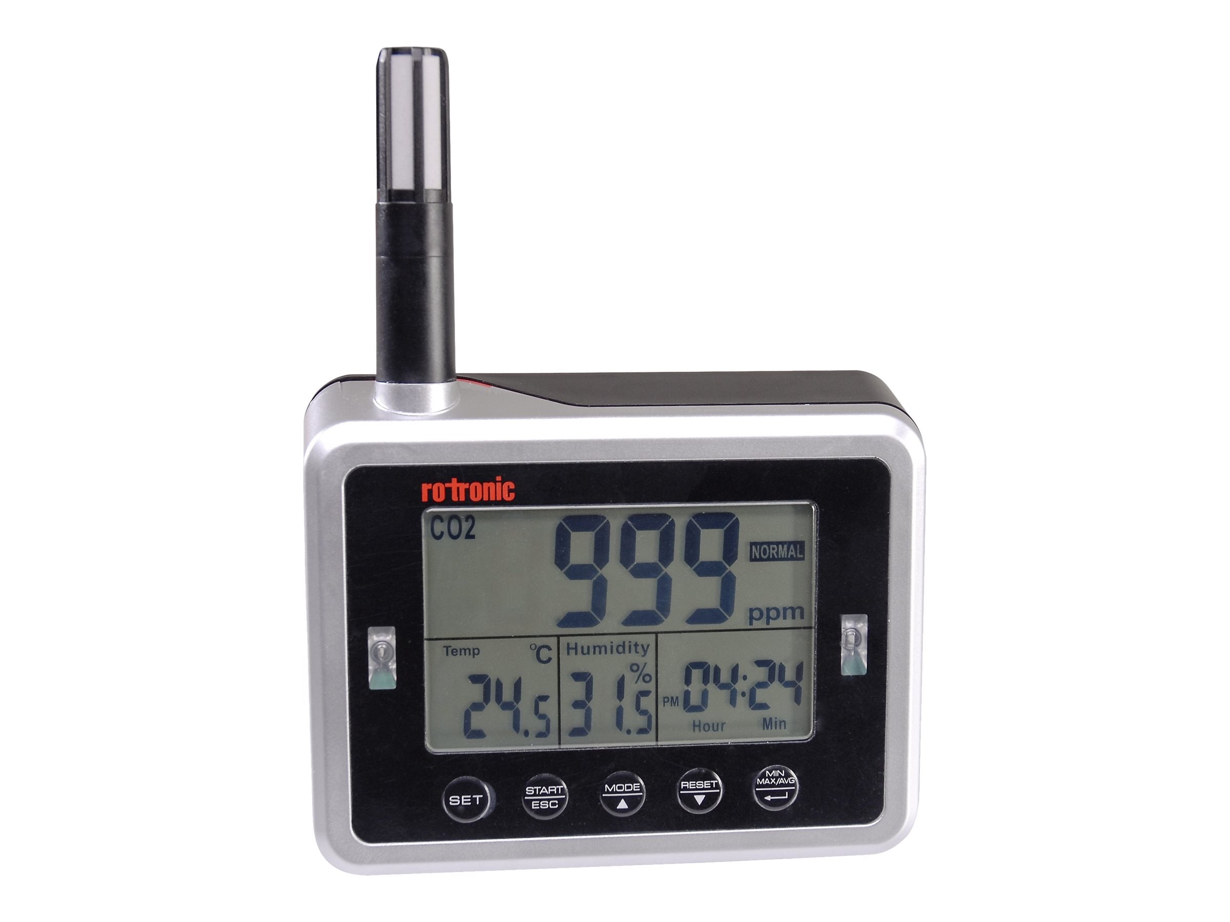 ROTRONIC CL11 CO2-Feuchte- und Temperatur-Datenlogger Vorderansicht