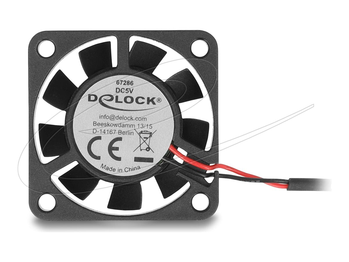 DELOCK Axiallufter 5 V DC 40 x 40 x 10mm schwarz - Vorderansicht