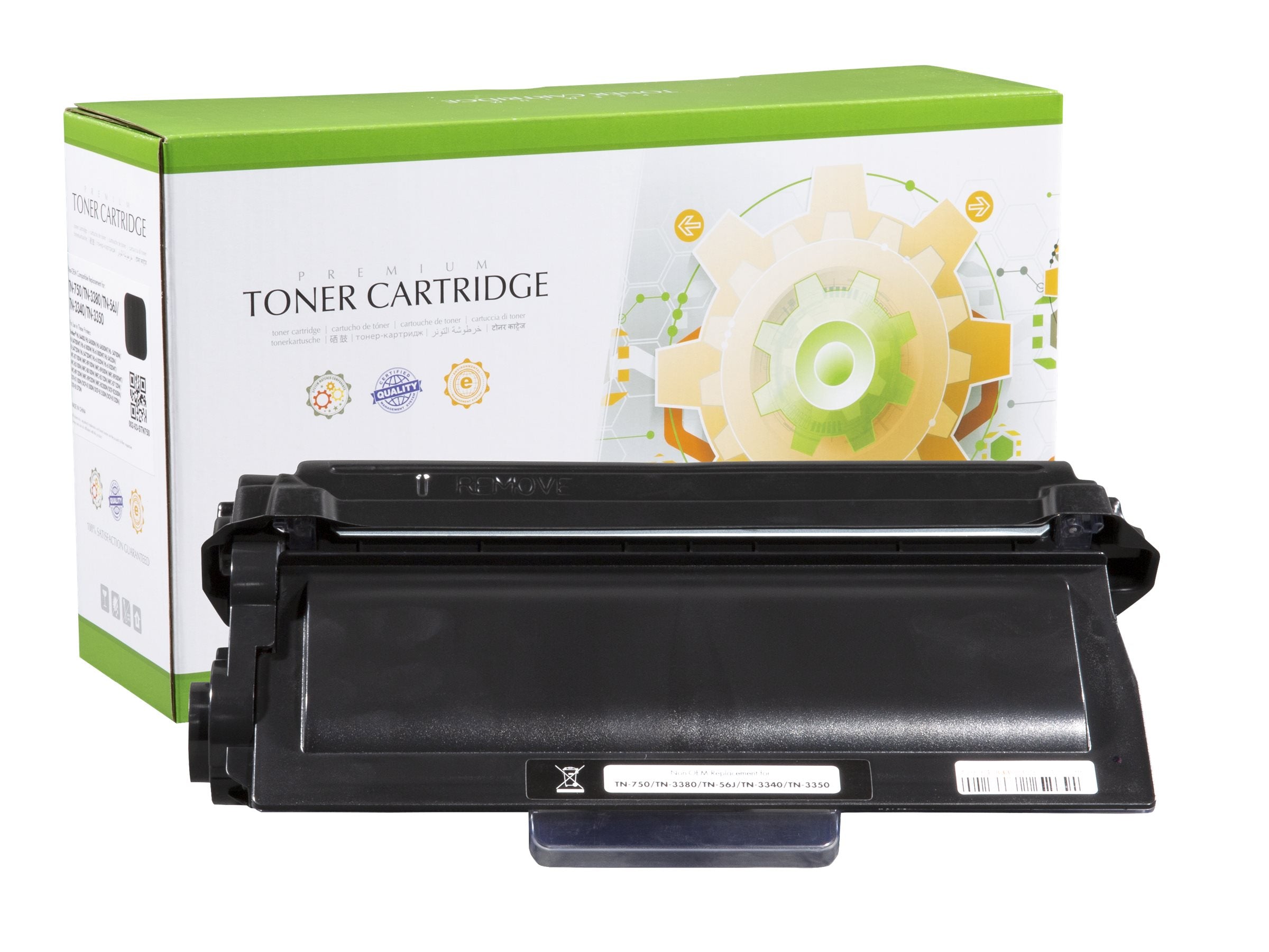STATIC Tonerpatrone Brother TN-750BK/TN-3380BK schwarz Vorderansicht