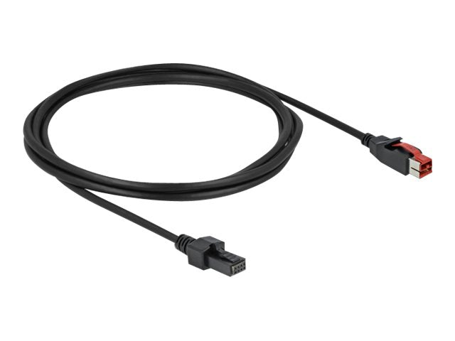 DELOCK PoweredUSB Kabel Stecker 24V zu 2 x 4 Pin Stecker 3m - Verpackung