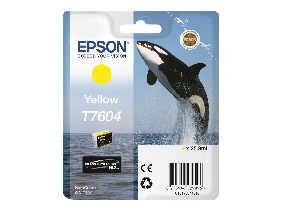 EPSON T7604 Tintenpatrone Gelb Detailansicht
