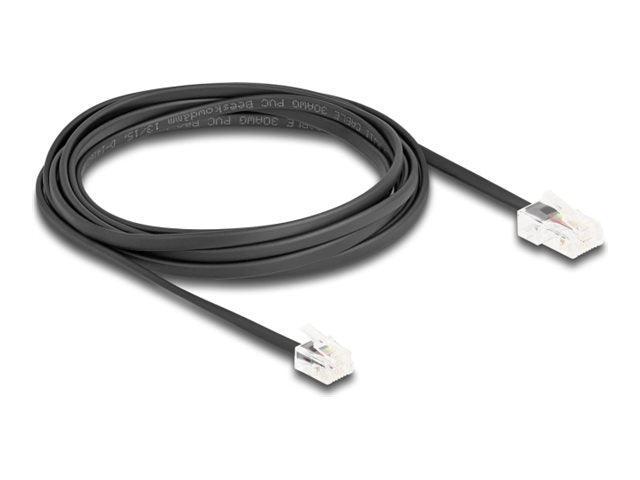 DELOCK Telefonkabel RJ45 Stecker zu RJ11 Stecker schwarz 3m - Vorderansicht