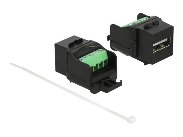 DELOCK Keystone Modul USB 2.0 A Buchse zu Terminalblock schwarz - Verpackung