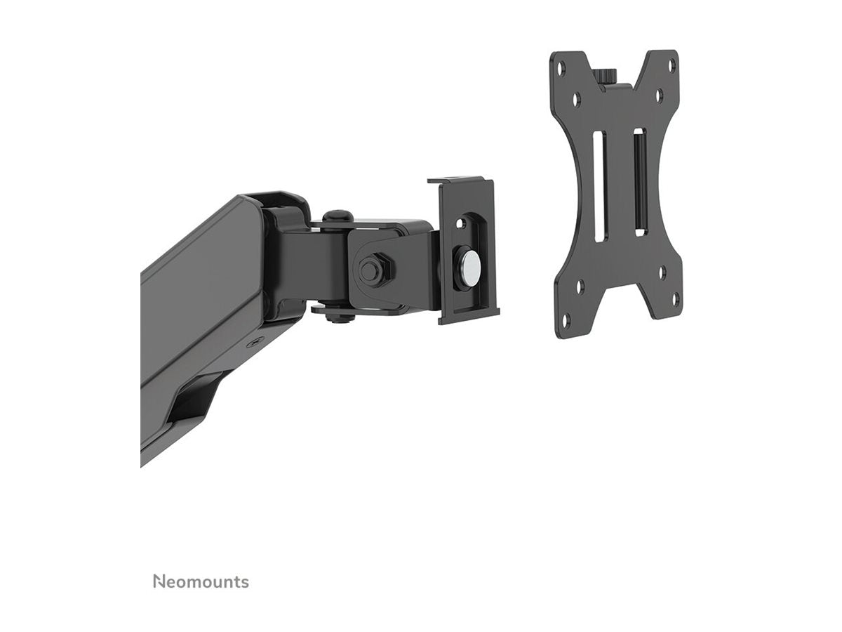 NEOMOUNTS DS90-325BL1 Sitz-Steh-Arbeitsplatz Seitenansicht