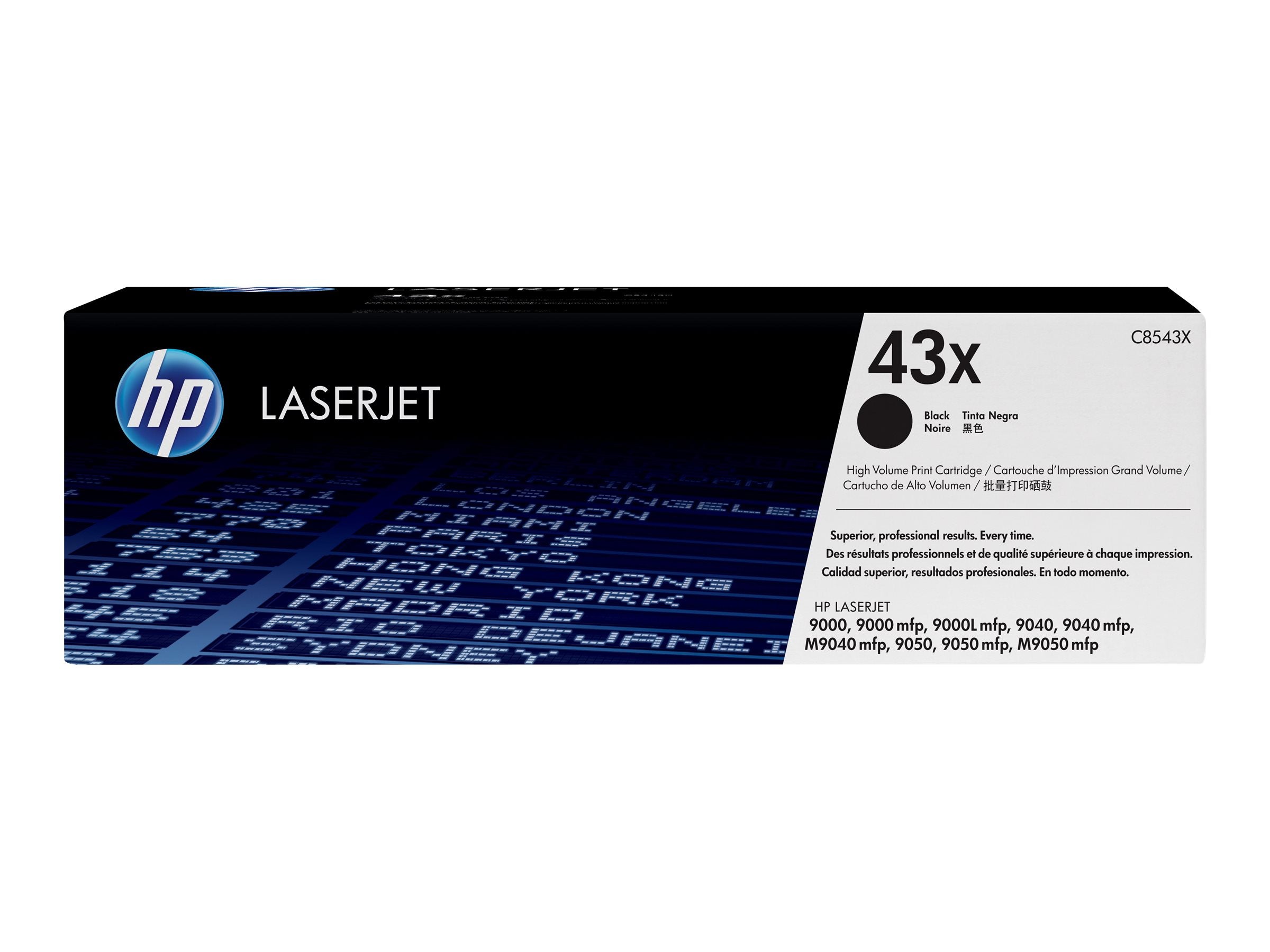 HP 43X original LaserJet Tonerpatrone C8543X schwarz Seitenansicht