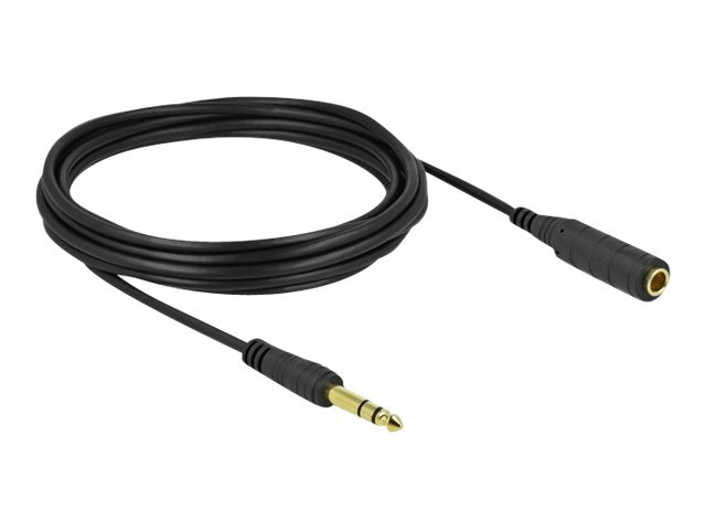 DELOCK Klinkenverlängerungskabel 6,35mm 5m schwarz - Vorderansicht