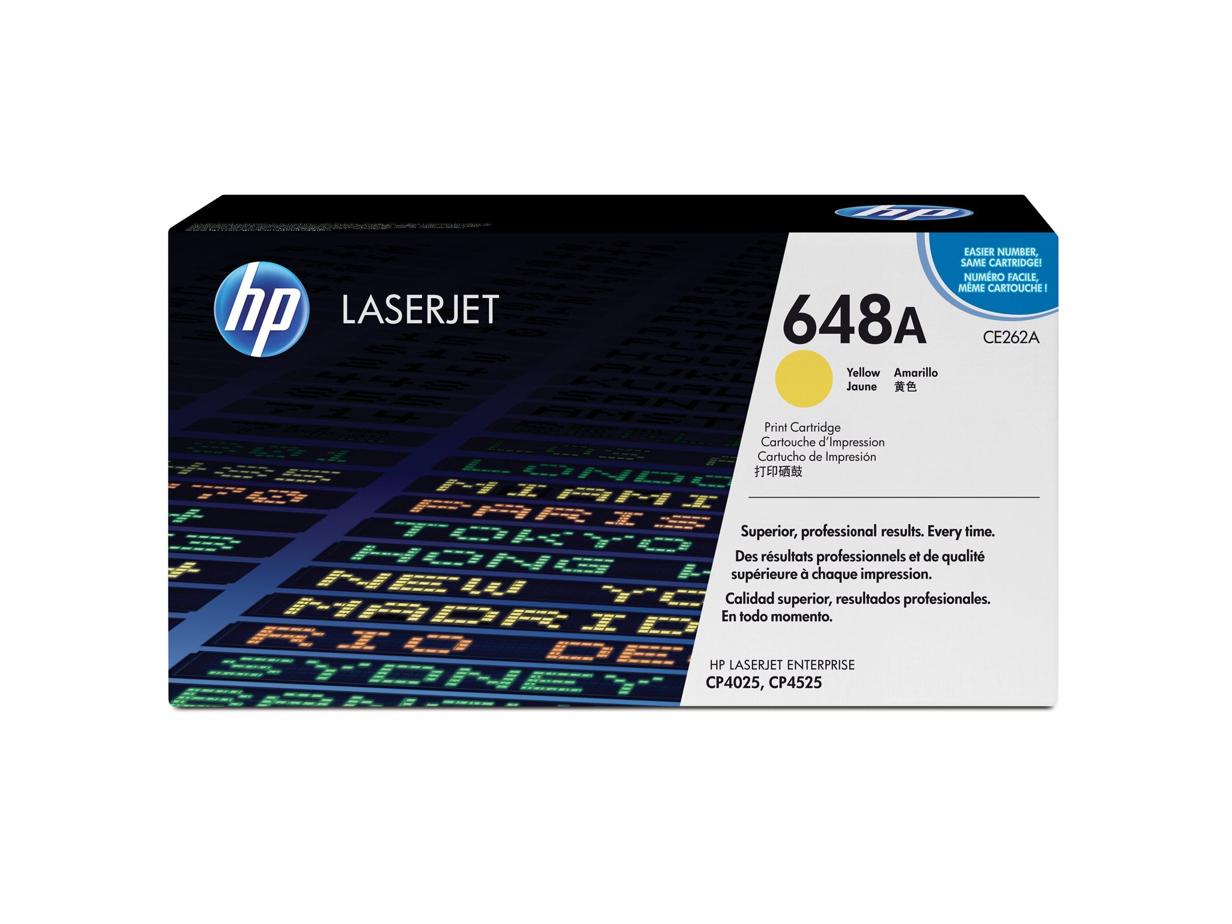 HP 648A Tonerpatrone CE262A Gelb Seitenansicht