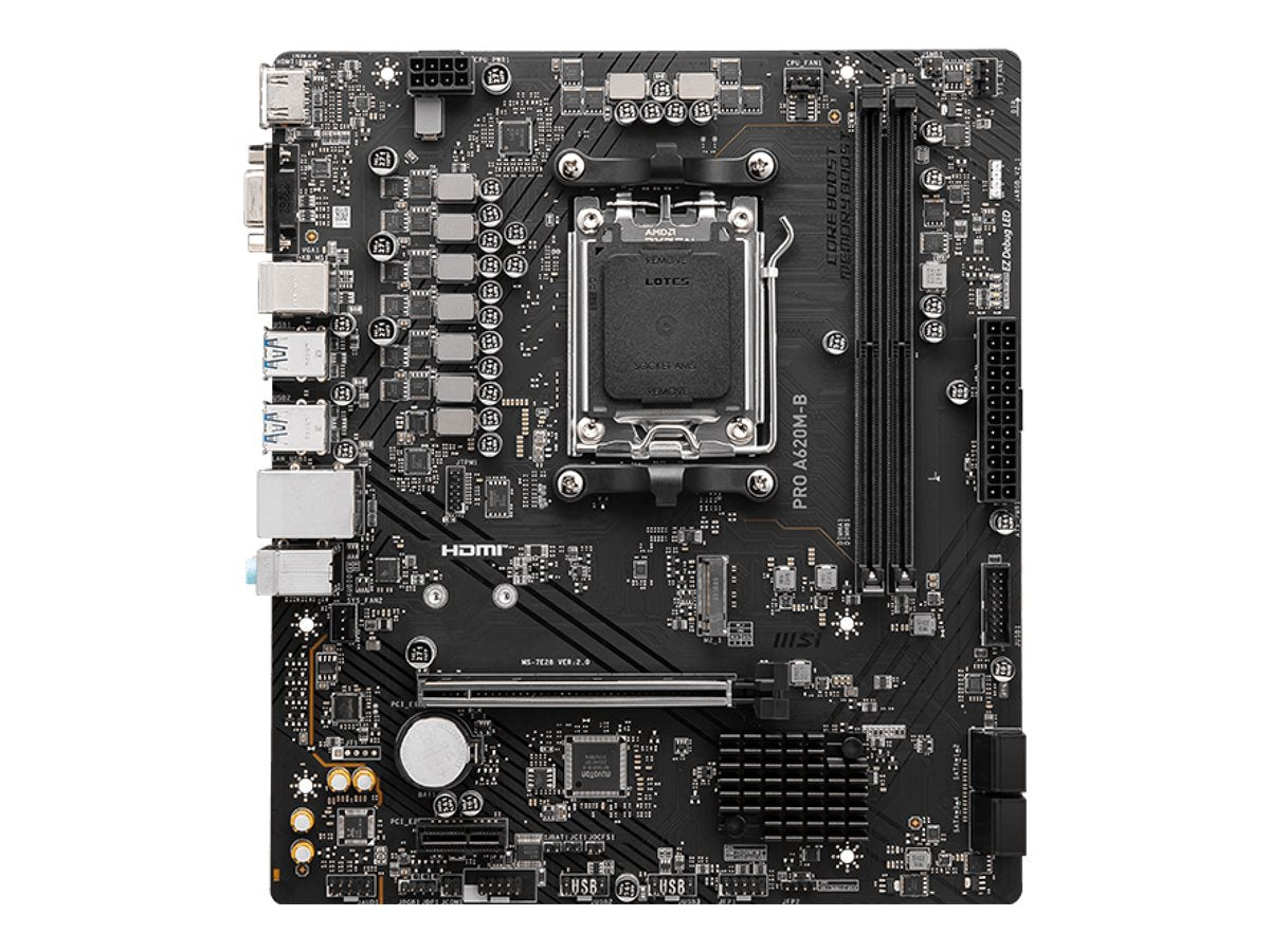 MSI PRO A620M-B AM5 DDR5 mATX Vorderansicht