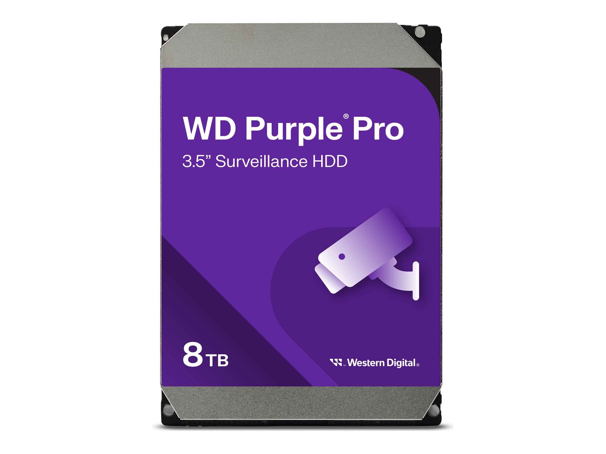 WD Purple Pro 8TB Festplatte Vorderansicht