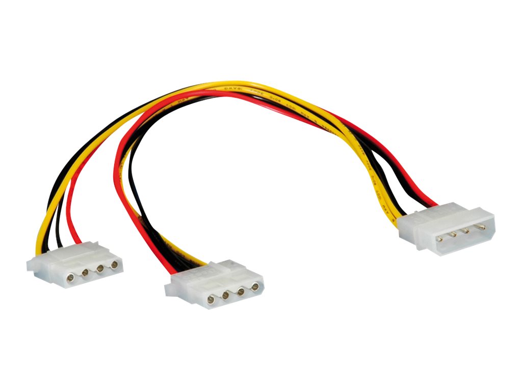 ROLINE Y-Kabel 4 pol. HDD / 2x 4 pol. HDD 0,3m - Vorderansicht