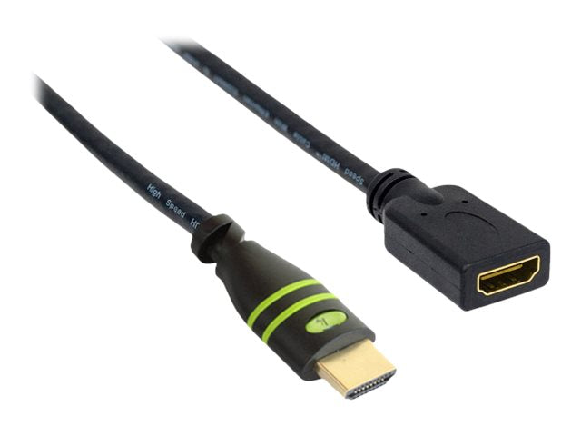 TECHLY HDMI High Speed Verlängerungskabel 5m schwarz mit Ethernet - Detailansicht