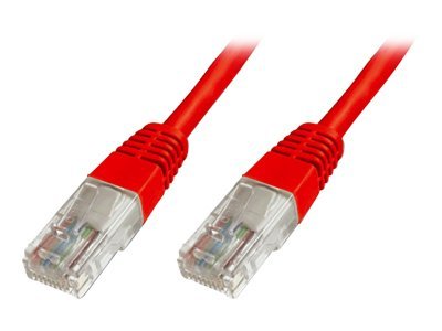 DIGITUS CAT 5e U-UTP Patchkabel PVC AWG 26/7 Länge 3 m Farbe Rot - Vorderansicht