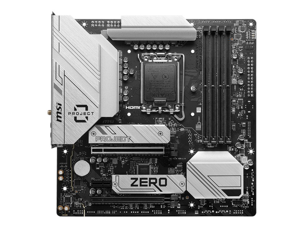 MSI B760M PROJECT ZERO Motherboard Vorderansicht