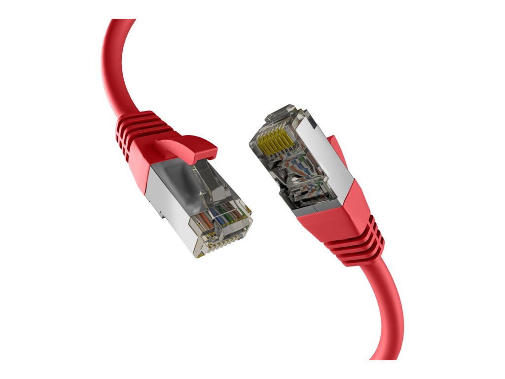 EFB Netzwerkkabel CAT8.1 S/FTP PIMF 40GB Ethernet Kupfer 1m rot - Vorderansicht